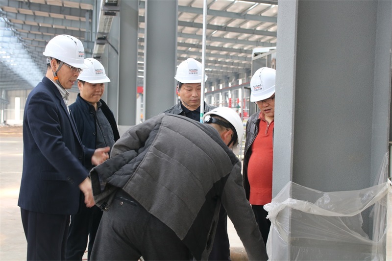 President Hu Yeming went to Sinoma (Yichang) to inspect the Dangyang project
